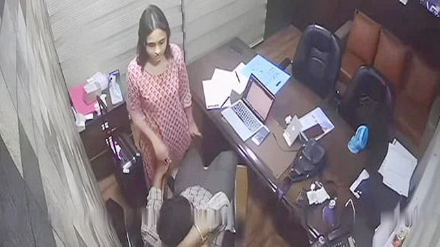 Boss Rough Employee Sex – Office Cam Video